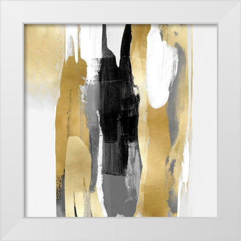 Converge I White Modern Wood Framed Art Print by Hanson, Jackie