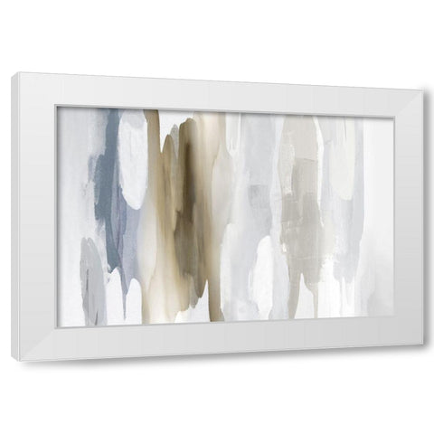 Echoes in Neutral I White Modern Wood Framed Art Print by Hanson, Jackie