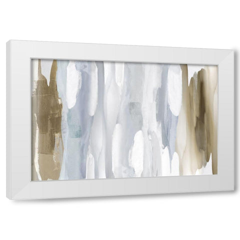 Echoes in Neutral II White Modern Wood Framed Art Print by Hanson, Jackie