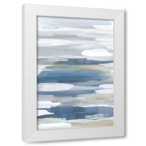 Intuition Blue White Modern Wood Framed Art Print by Hanson, Jackie