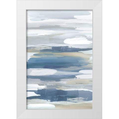 Intuition Blue White Modern Wood Framed Art Print by Hanson, Jackie