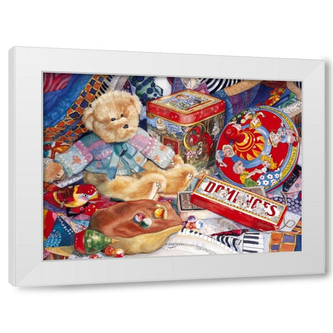 Topsy-Turvy White Modern Wood Framed Art Print by Koenig, Judy