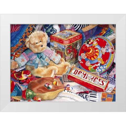 Topsy-Turvy White Modern Wood Framed Art Print by Koenig, Judy