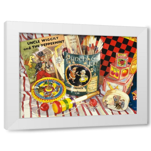 Uncle Wiggly White Modern Wood Framed Art Print by Koenig, Judy