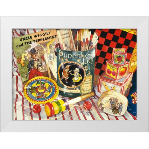 Uncle Wiggly White Modern Wood Framed Art Print by Koenig, Judy