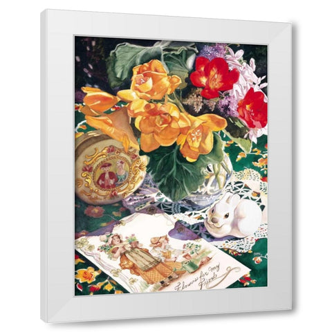 Etude En Saffron White Modern Wood Framed Art Print by Koenig, Judy