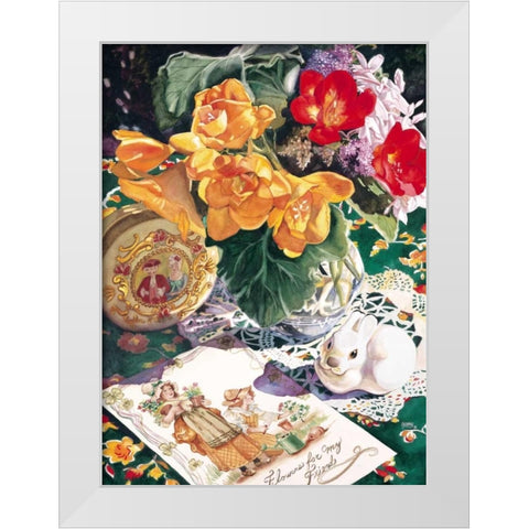 Etude En Saffron White Modern Wood Framed Art Print by Koenig, Judy