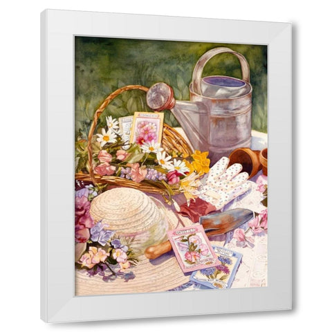 Spring Garden White Modern Wood Framed Art Print by Koenig, Judy