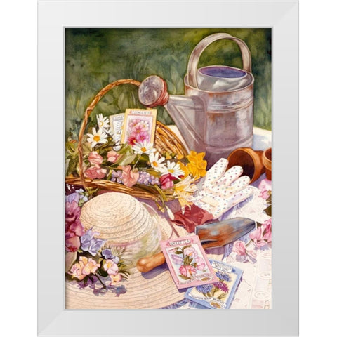 Spring Garden White Modern Wood Framed Art Print by Koenig, Judy