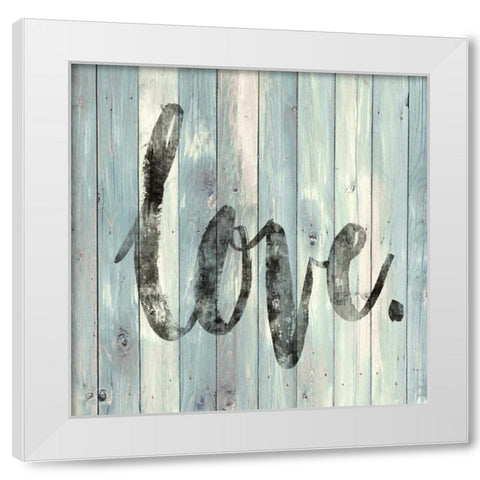 Love White Modern Wood Framed Art Print by MacDowell, Jamie