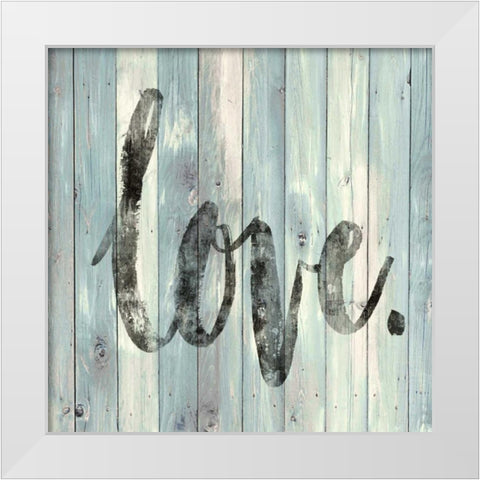 Love White Modern Wood Framed Art Print by MacDowell, Jamie