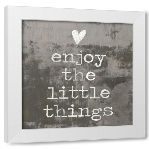 Enjoy the little things II White Modern Wood Framed Art Print by MacDowell, Jamie