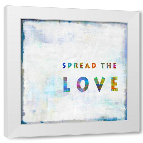 Spread The Love In Color White Modern Wood Framed Art Print by MacDowell, Jamie