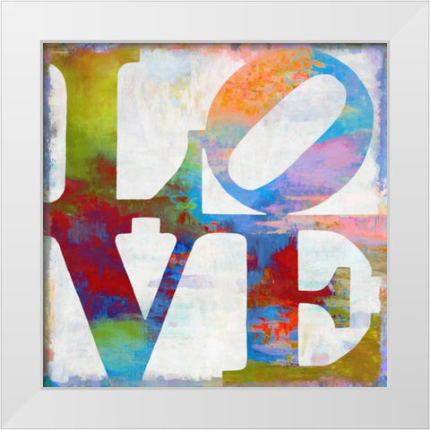 Love In Color White Modern Wood Framed Art Print by MacDowell, Jamie