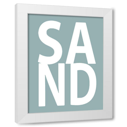 Sand Aqua White Modern Wood Framed Art Print by MacDowell, Jamie