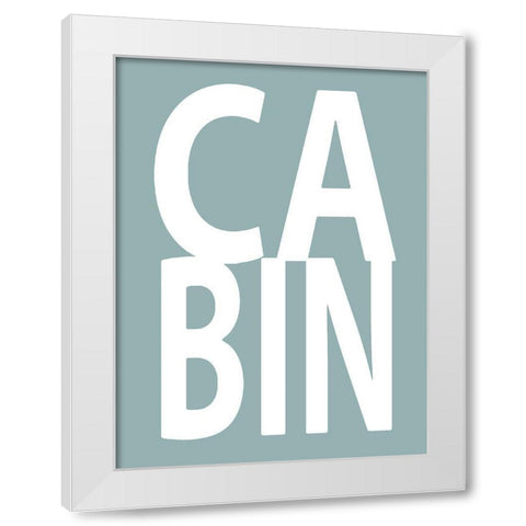 Cabin Aqua White Modern Wood Framed Art Print by MacDowell, Jamie
