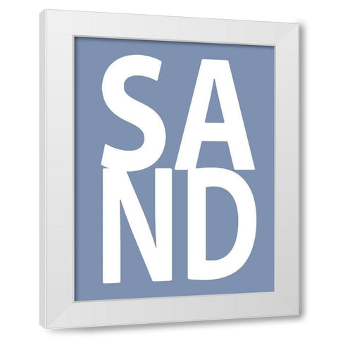 Sand Blue White Modern Wood Framed Art Print by MacDowell, Jamie