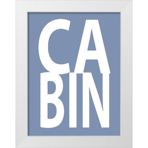 Cabin Blue White Modern Wood Framed Art Print by MacDowell, Jamie