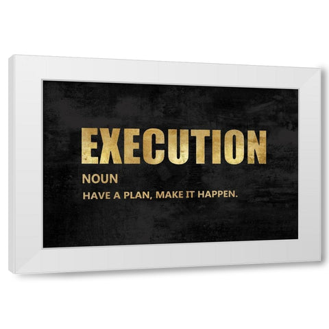 Execution in Gold White Modern Wood Framed Art Print by MacDowell, Jamie