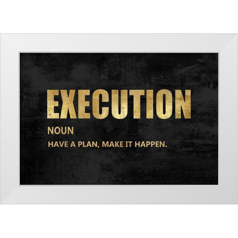 Execution in Gold White Modern Wood Framed Art Print by MacDowell, Jamie
