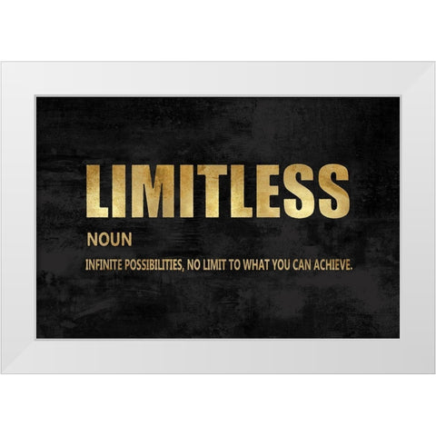 Limitless in Gold White Modern Wood Framed Art Print by MacDowell, Jamie