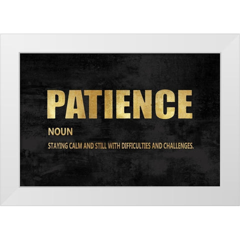 Patience in Gold White Modern Wood Framed Art Print by MacDowell, Jamie