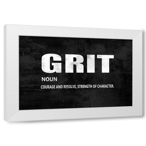 Grit on Black White Modern Wood Framed Art Print by MacDowell, Jamie