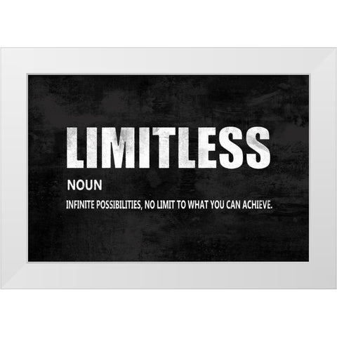 Limitless on Black White Modern Wood Framed Art Print by MacDowell, Jamie