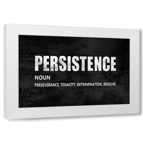 Persistence on Black White Modern Wood Framed Art Print by MacDowell, Jamie