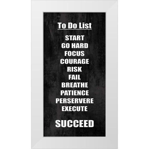 To Do List on Black White Modern Wood Framed Art Print by MacDowell, Jamie