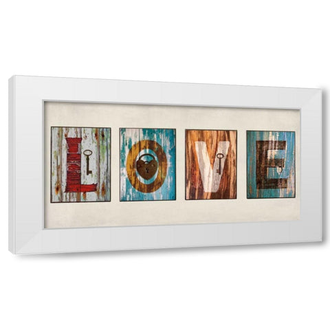 LOVE White Modern Wood Framed Art Print by Macdowell, Janie