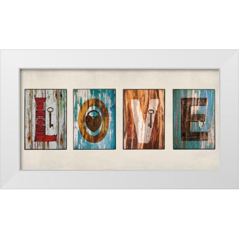 LOVE White Modern Wood Framed Art Print by Macdowell, Janie