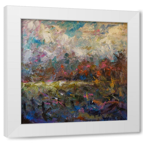 Nestled Trees White Modern Wood Framed Art Print by Foster, Joseph Marshal