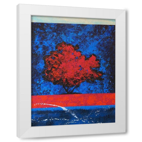 Red Tree White Modern Wood Framed Art Print by Foster, Joseph Marshal
