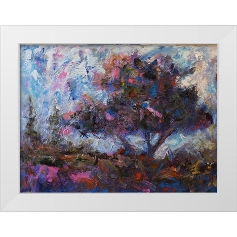 Pastel Tree White Modern Wood Framed Art Print by Foster, Joseph Marshal