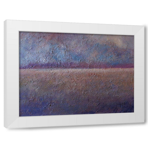 Blue Horizon White Modern Wood Framed Art Print by Foster, Joseph Marshal