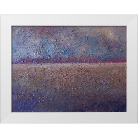 Blue Horizon White Modern Wood Framed Art Print by Foster, Joseph Marshal