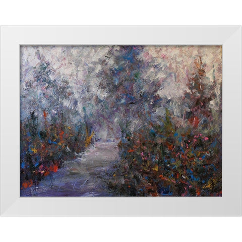 Walking path White Modern Wood Framed Art Print by Foster, Joseph Marshal