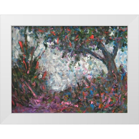 Pastel Tree III White Modern Wood Framed Art Print by Foster, Joseph Marshal