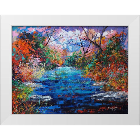 Pond White Modern Wood Framed Art Print by Foster, Joseph Marshal