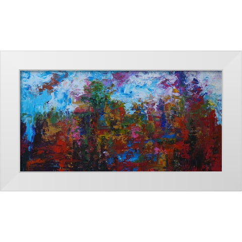 Horizon IV White Modern Wood Framed Art Print by Foster, Joseph Marshal