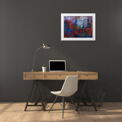 Horizon V White Modern Wood Framed Art Print by Foster, Joseph Marshal
