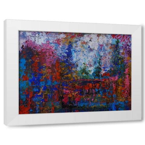 Horizon V White Modern Wood Framed Art Print by Foster, Joseph Marshal