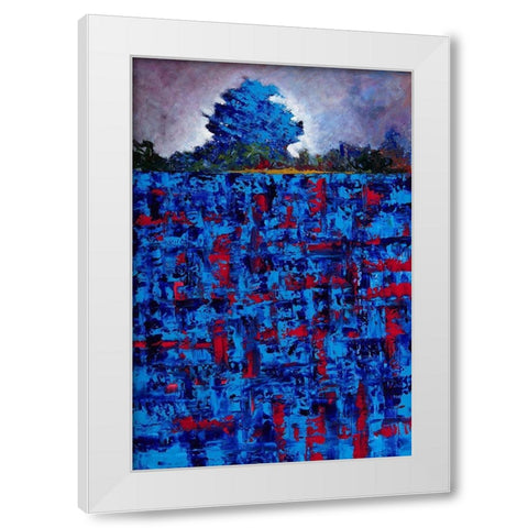 Blue Daze White Modern Wood Framed Art Print by Foster, Joseph Marshal