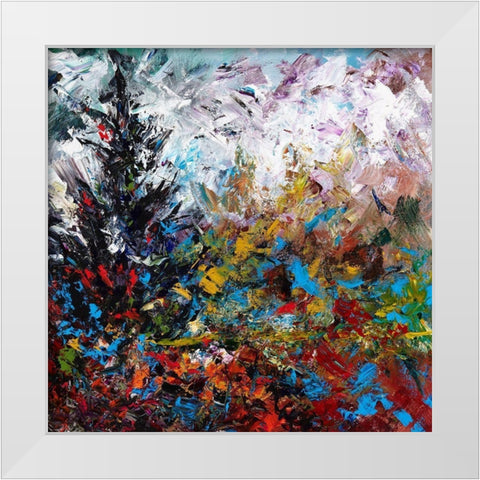 Colorful Winter White Modern Wood Framed Art Print by Foster, Joseph Marshal