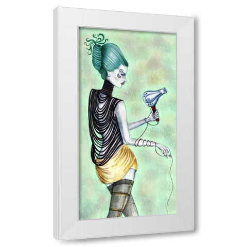 Beauty Blowout White Modern Wood Framed Art Print by Goddess, Jami