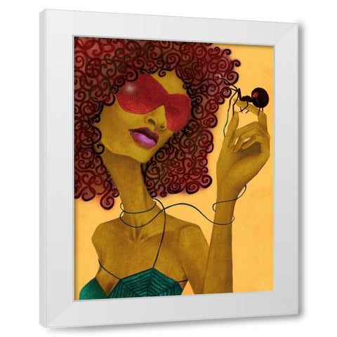 Black Widow White Modern Wood Framed Art Print by Goddess, Jami