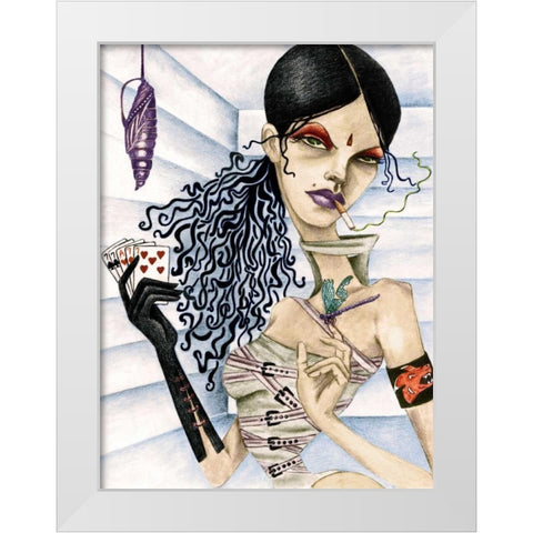 Cassandra White Modern Wood Framed Art Print by Goddess, Jami