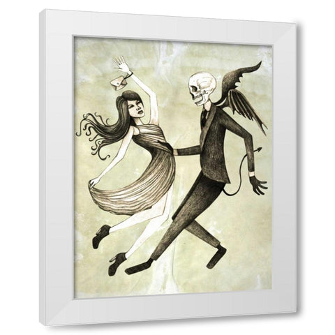 Dance White Modern Wood Framed Art Print by Goddess, Jami