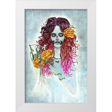 Day of Dead White Modern Wood Framed Art Print by Goddess, Jami